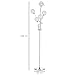 HOMCOM 5-Light Upright Floor Lamps for Living Room with K9 Crystal Lampshade, Modern Standing Lamp for Bedroom, (Bulb not Included), Silver HOMCOM 5-Light Upright Floor Lamps for Living Room with K9 Crystal Lampshade, Modern Standing Lamp for Bedroom, (Bulb not Included), Silver