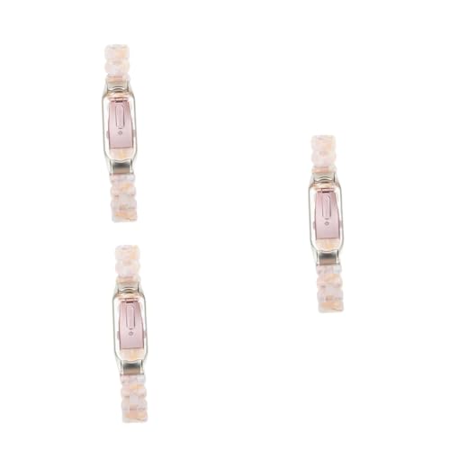 Bracelet de montre en acier inoxydable fleur 3 pièces pour montre connectée