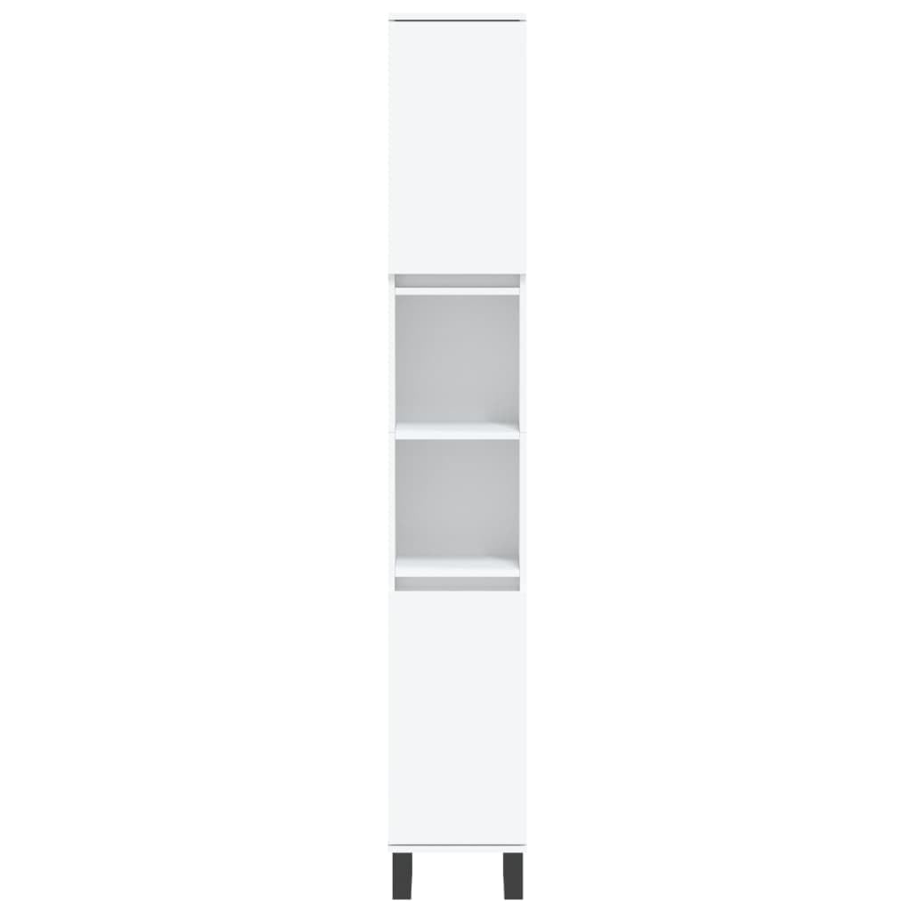 Ensemble de meubles de salle de bain avec pieds en fer pour salle de bain - Avec meuble de lavabo et espace de rangement - 3 pièces