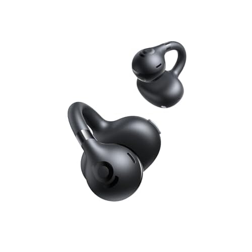 Baseus BC1 Open Ear Kopfhörer, Ohrclip mit Beeindruckender Klang, Adaptiver Bassverstärkung, Bluetooth 6.0, Geräuschunterdrückung bei Anrufen, IP55, 38H Akk, Leicht Buds - Sanftes Weiß