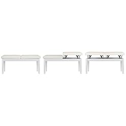 Classic Cantabile Banc de piano deux places blanc brillant - Les Beatles, Paul McCartney, John Lennon, RIngo Starr, George Harrison Classic Cantabile Banc de piano deux places blanc brillant – Image 4