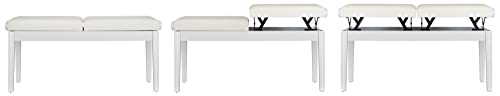 Classic Cantabile Banc de piano deux places blanc brillant - Les Beatles, Paul McCartney, John Lennon, RIngo Starr, George Harrison Classic Cantabile Banc de piano deux places blanc brillant – Image 5