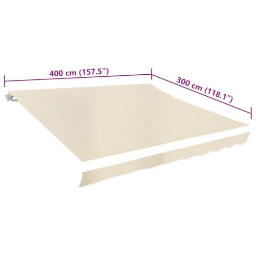 Haut de rechange résistant en polyester crème pour store extérieur - 6
