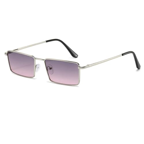 Lunettes de soleil vintage en métal avec verres gris protection UV400 style rétro