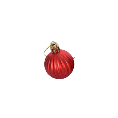 Kit 11 Bolinhas E Coração De Natal 4cm Enfeite Decoração (Cor Vermelha Ou Dourado) Brilhante Fosca C