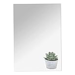 DARENYI Wall Mirror 40 x 30cm Self Adhesive Removable Frameless Large Stick On Mirror for Bathroom, Bedroom, Living Room, Wardrobe