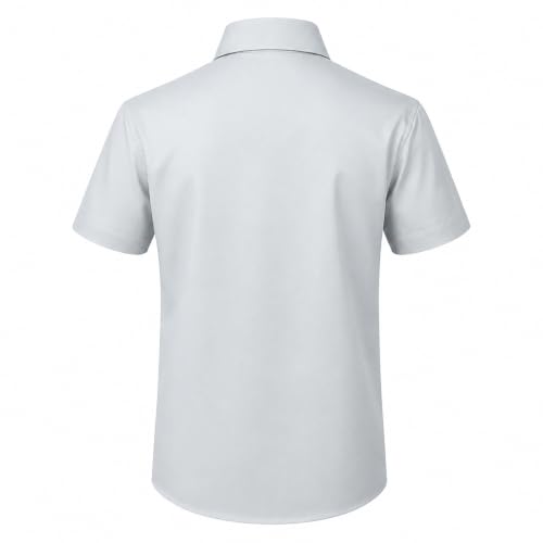 Image of Lilax Boys Classic Short Sleeve Button Down Casual Solid Dress Shirt