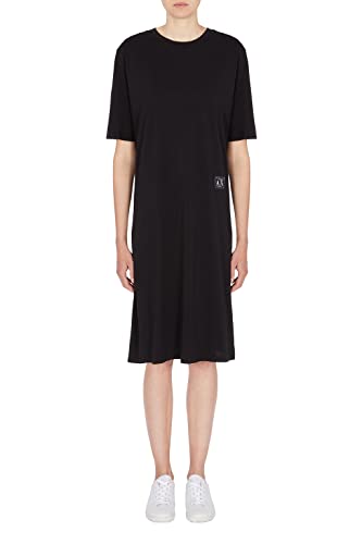 ARMANI EXCHANGE Midi Front Logo Vestito, Nero, XS