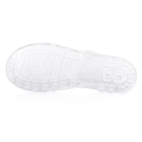 Image of Hee grand Crystal Jelly Heel Sandals for Women Summer Beach Jelly Shoes