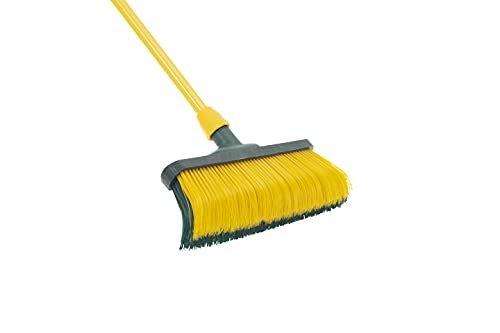 Lot de balais à griffes en bois de 30 cm avec manche télescopique et poils courbés, balai de jardin, balai de rue, balai à feuilles (1,30 cm avec tige)