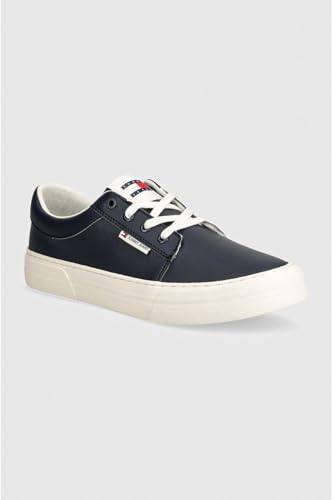 Tommy Jeans Herren Vulcanized Sneaker Skater Derby Schuhe, Blau (Dark Night Navy), 46 – Ansicht 3