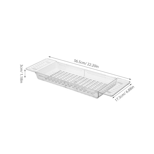 Support de rangement extensible pour salle de bain plateau rectangulaire en PET - 3