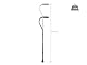 QUIRUMED Krücken-Gehstock. Aluminium, höhenverstellbar, orthopädisch, leicht, ergonomischer Griff, graue Farbe, für Senioren, rutschfeste Spitze