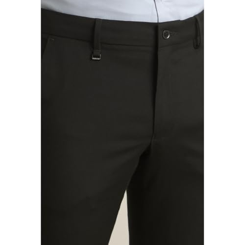 Image of Van Heusen Men's Mid Rise Slim Fit Durapress Flat Front Trousers | Superior Comfort | Auto-Flex Waist Band | Soft Touch