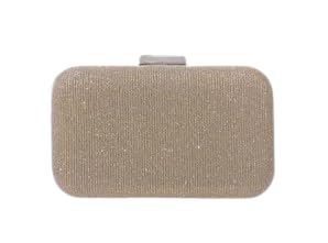 Bolsa Tiracolo/Carteira Feminina Com Glitter Para Festa Dourado