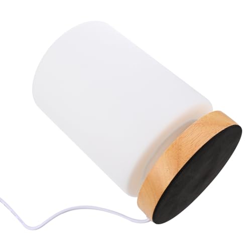 Lámpara de mesa cilíndrica LED con luz cálida y carga USB miniatura 1