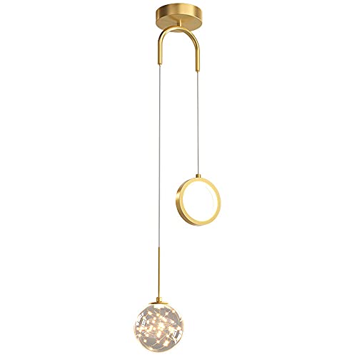 Luminaires suspendus modernes en verre globe YangRy lustre 12W variable éclairage de chevet