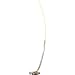 Produktbild HOMCOM LED Stehlampe in Kurvenform, Stehleuchte, Standleuchte, 3000 K Farbtemperatur, Aluminium, 50 x 23 x 149 cm