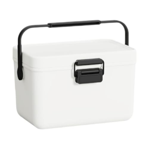 kowaku Insulated Cooler Box Ice Chest Small Personal Portable 3.8L Cold/Heat Preservation Cooler Container for Party Stall Boat Home, White