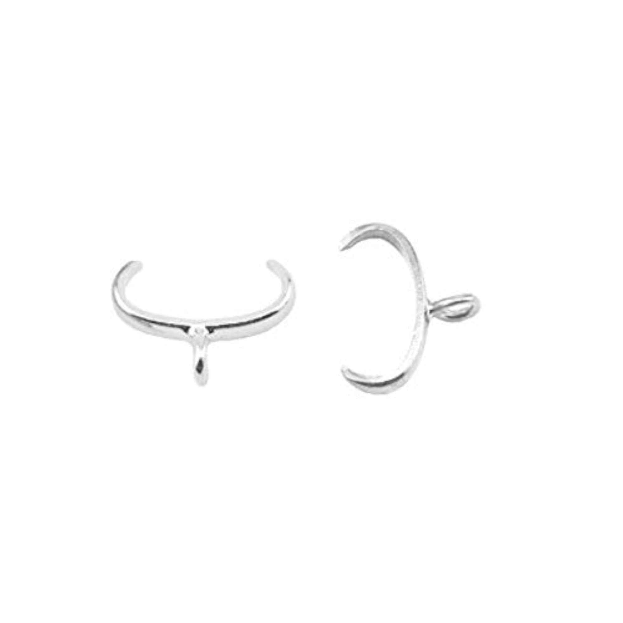 144-Piece 10-MM Pinch Bail, Silver Plate