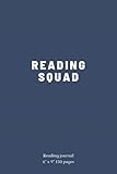Photo Gallery reading squad. reading journal. book tracking journal. reading log. book review. 150 spacious record pages 6” x 9” Photo Gallery reading squad. reading journal. book tracking journal. reading log. book review. 150 spacious record pages 6” x 9”