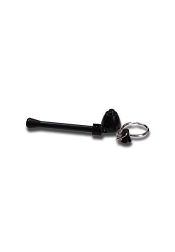 bong-discount Handpfeife, Pur-Pfeife, Schraubpfeife, METALL-Pfeife zerlegbar | 90 mm | Aluminium, schwarz | Pilzform… – Bild 3