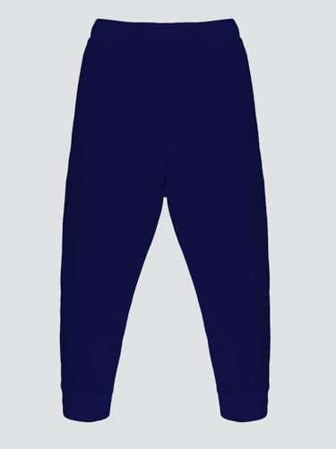 Image of KiddoPanti 100% Cotton Track Pants for Boys & Girls | Soft Single Jersey Fabric | Elastic Waist with Drawcord | Full Length with Rib Hem & Pockets | Joggers for Kids