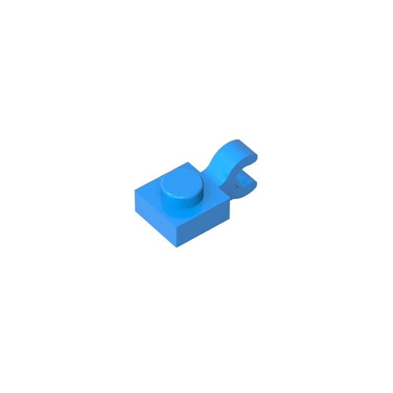 Gobricks 6019 Hinge Plate Plate Special 1x1 with Clip Horizontal [Thick U Clip] 50 Pieces GDS-813 Compatible with Lego Building Blocks Color:Dark Azure — image 1