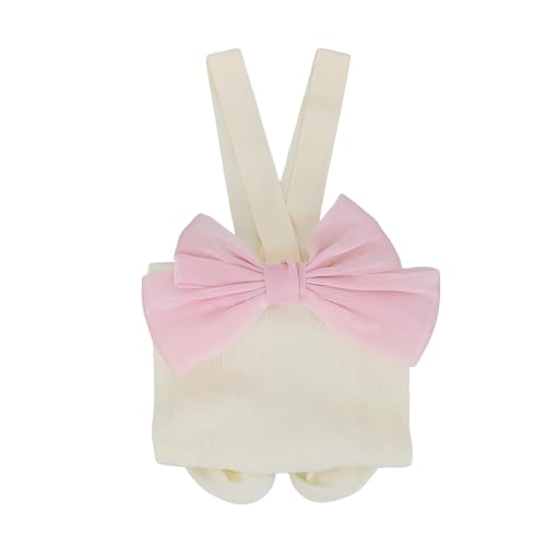 MBMSHEGH Newborn Baby Suspender Overall Bowknot Pantyhose High Waist Ribbed Knit Tights Infant Fall Winter Leggings Stocking