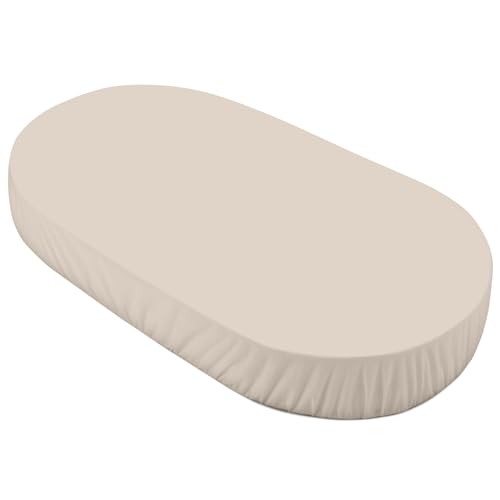 Drap housse lit bébé ovale Waldin grand format jersey coton élasthane lavable - 2