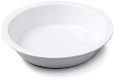 Wm Bartleet & Sons Plat à Tarte Rond Porcelaine Blanche 20 Cm - Bord Large, Cuisson Parfaite