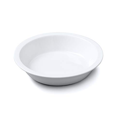Wm Bartleet & Sons Plat à tarte rond en porcelaine avec bord pour croûte, blanc, 20 cm Cover