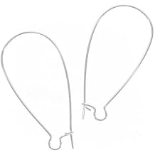 10pcs Adabele Authentic Sterling Silver Kidney Earring Hooks 30mm Long Ear Wire Connector Wire 0.6mm/22 Gauge for DIY Earrings Jewelry Making SS347