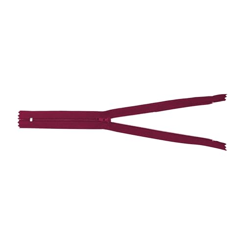 Image of Mandala Crafts 100 PCs Maroon Closed-End 8 Inches Nylon Zippers for Sewing