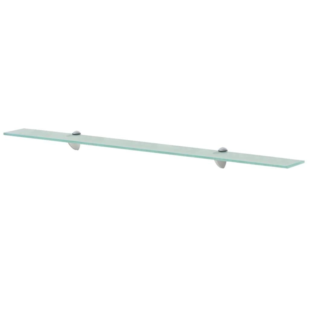 vidaXL Wall Floating Shelf Panel Glass Sheet Plate Storage Room Shelving Display, Transparent, 100 x 10 cm