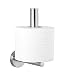 Produktbild WENKO Ersatzrollenhalter Mod. Bosio Matt, Wandhalter für Toilettenpapier aus Edelstahl, mattierte Oberfläche, 8 x 18 x 12,5 cm