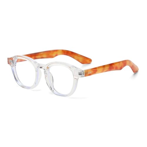 Lunettes de soleil rétro à rivets pour femmes et hommes monture ronde transparente vintage
