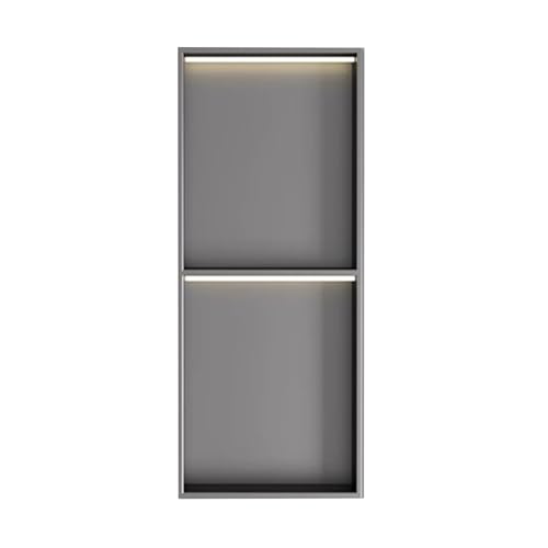 Niche de douche en acier inoxydable gris pour optimiser le rangement de la salle de bain