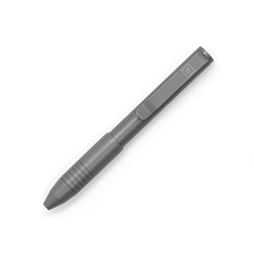 BIG IDEA DESIGN Ti Pocket Pro : The Auto Adjusting EDC Pen - Titanium Stonewashed