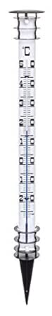 Vilde Tuinthermometer buitenthermometer staafthermometer met grondpen wit 23 cm Vilde Tuinthermometer buitenthermometer staafthermometer met grondpen wit 23 cm