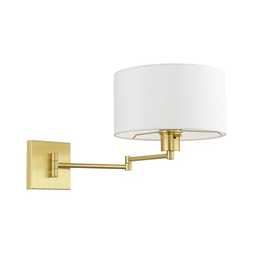 Image of Livex Lighting 40036-12 Arm Wall Lamps 1-Light Fixture, Brass