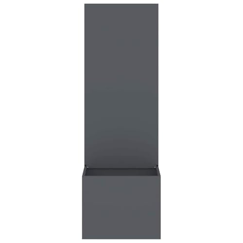 vidaXL Garten Sichtschutz-Leinwand Anthrazit 50 x 140 cm, Garten und Terrasse, Moderne Abtrennung, dekorative Einlagen, schlanker Sichtschutz, zeitgemäße Umrandung