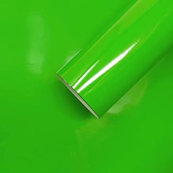 Image of WISDOM Green Glossy Wrap Car & Bike Wrap Sheet Car Wrap Sheet Roll Film Sticker Decal Sticker (24 inch x 150)