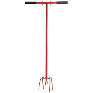 Hardys Carbon Steel Garden Hand Tiller & Cultivator Tool | Long Handled Weeding Tool, Compost Aerator & Cultivator | 32" Soil Hand Turner & Garden Tiller