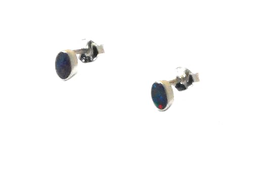 Opale bleue d'Australie : boucles d'oreilles argent pour l'été
