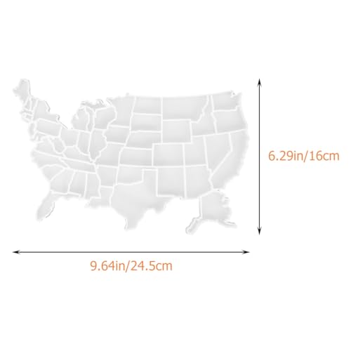 Abaodam United States Resin Mold, USA Map Silicone Casting Mold for DIY by Abaodam - Used condition - Image 2