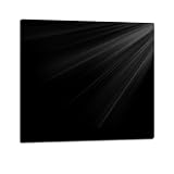 DarHaus Copri piano cottura induzione 65x60 cm copertura per piano cottura in vetroceramica 1 pezzi universale per piastre di cottura paraspruzzi tagliere in vetro temprato nero