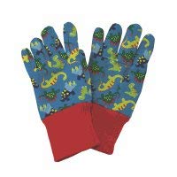 Kids Dinosaur Gardening Gloves Blue