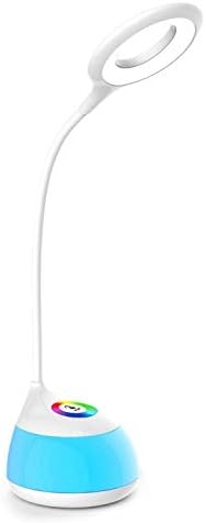 Rechargeable Desk Lamp Led, EBYPHAN Wireless Reading Lamp, Smart Battery Operated Table Lamps for Kids (3-Level Adjustable Brightness, Colorful Night Light, Touch Dimmable, 1800mAh Lithium Battery)