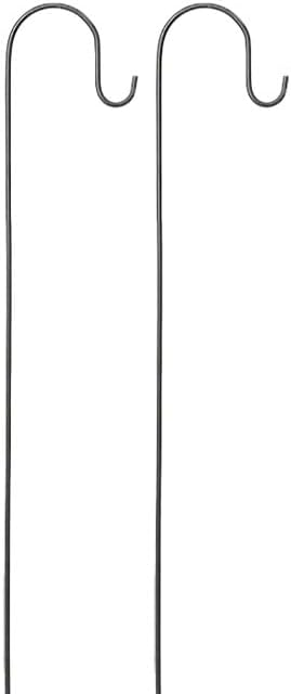 Panacea Single Shepherd Hooks, Black, 3'H, Pack of 2